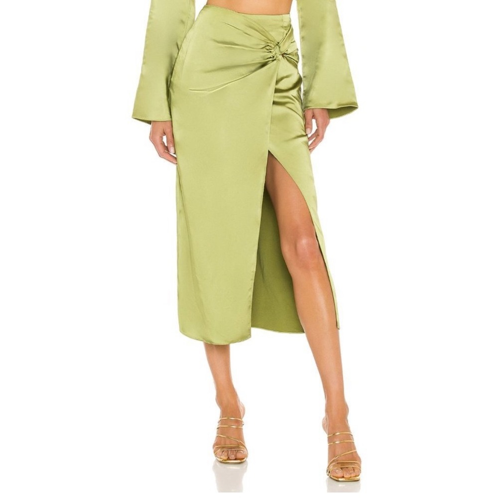 L'ACADEMIE Armina Skirt in Light Olive Green